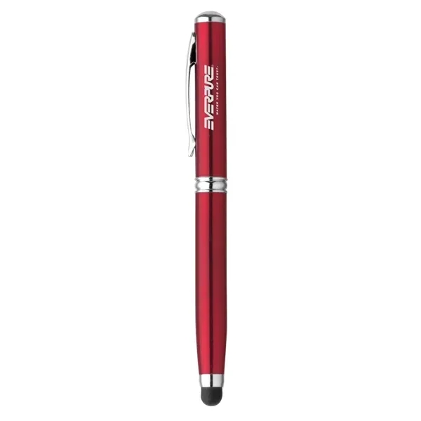 Atlas four-in-one pen with capacitive touch stylus, black ink ballpoint, LED... from ASI 88060 Snugz/USA Inc / Sweda®