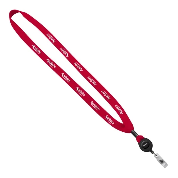 5/8" x 16" polyester lanyard with retractable badge reel and crimp.... from ASI 88060 Snugz/USA Inc / SnugZ USA®