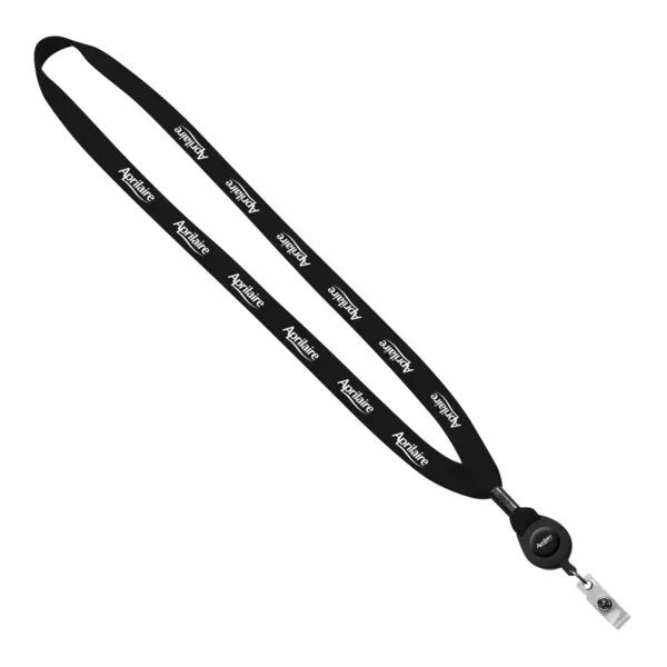 5/8" x 16" polyester lanyard with retractable badge reel and crimp.... from ASI 88060 Snugz/USA Inc / SnugZ USA®