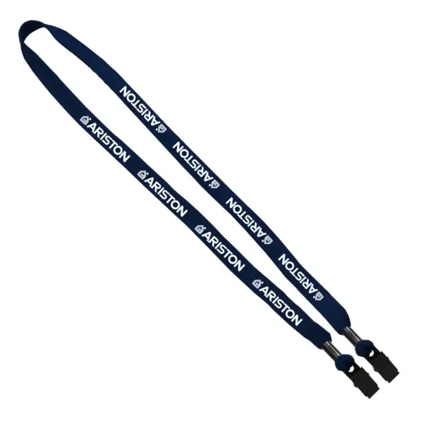 5/8" x 16" double-ended polyester lanyard with metal crimp and metal... from ASI 88060 Snugz/USA Inc / SnugZ USA®