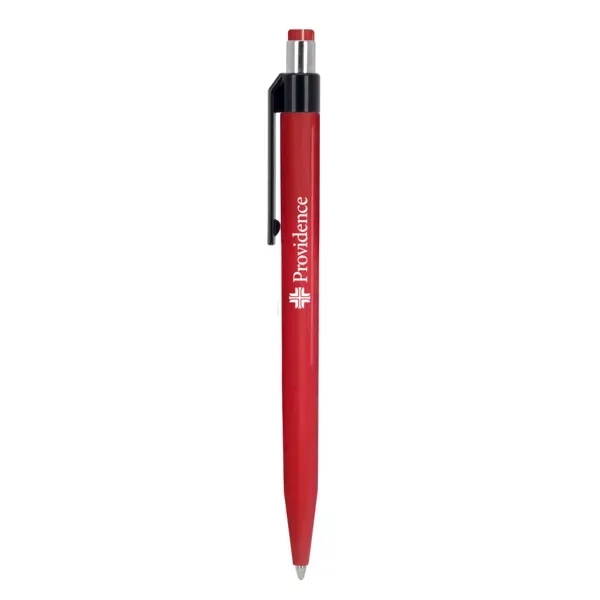Recycled ABS ballpoint pen with click-action mechanism, black-accented barrel and clip,... from ASI 88060 Snugz/USA Inc