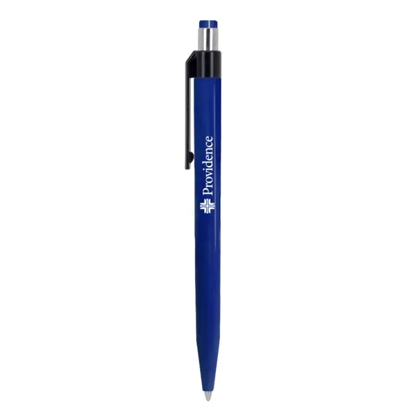 Recycled ABS ballpoint pen with click-action mechanism, black-accented barrel and clip,... from ASI 88060 Snugz/USA Inc