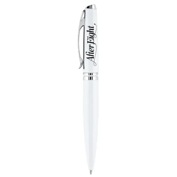 5 3/16" x 1/2" stainless steel ballpoint pen with silver accents,... from ASI 88060 Snugz/USA Inc / Sweda®