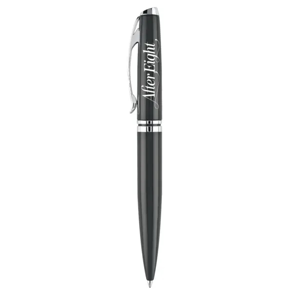 5 3/16" x 1/2" stainless steel ballpoint pen with silver accents,... from ASI 88060 Snugz/USA Inc / Sweda®