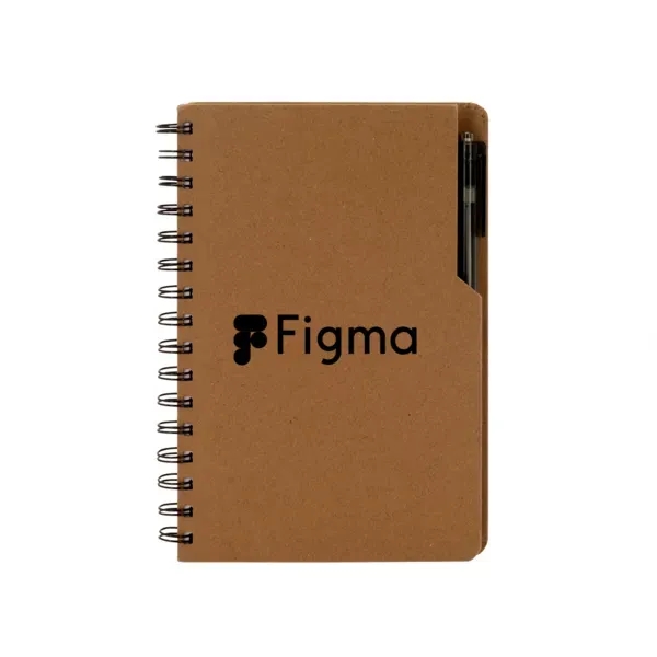 Kraft notebook with 80 sheets and pen.... from ASI 88060 Snugz/USA Inc