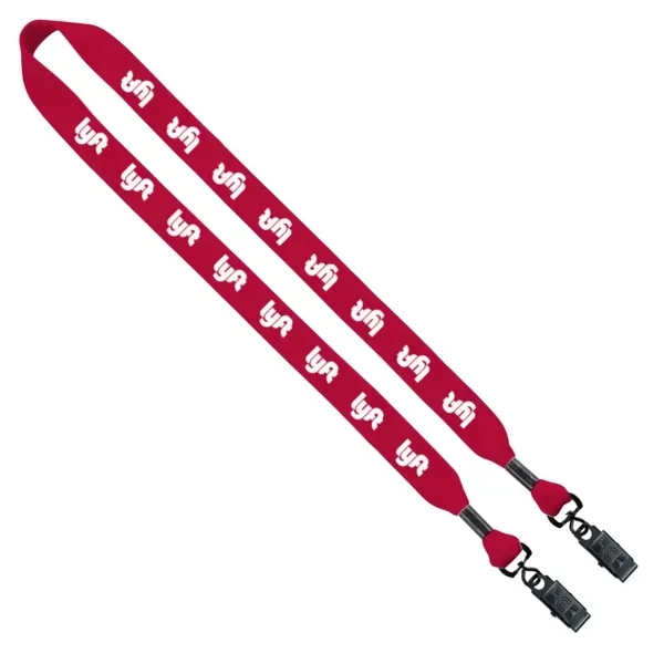 3/4" x 16" knitted cotton double bulldog clip lanyard with silkscreen... from ASI 88060 Snugz/USA Inc / SnugZ USA®