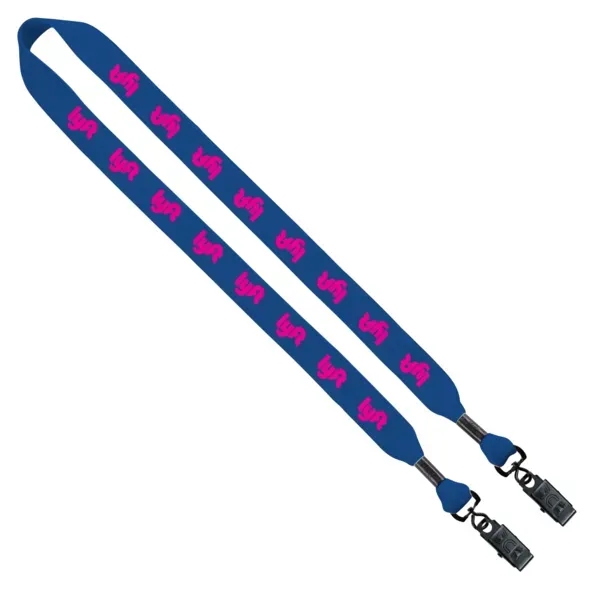 3/4" x 16" knitted cotton double bulldog clip lanyard with silkscreen... from ASI 88060 Snugz/USA Inc / SnugZ USA®