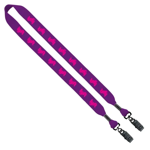 3/4" x 16" knitted cotton double bulldog clip lanyard with silkscreen... from ASI 88060 Snugz/USA Inc / SnugZ USA®