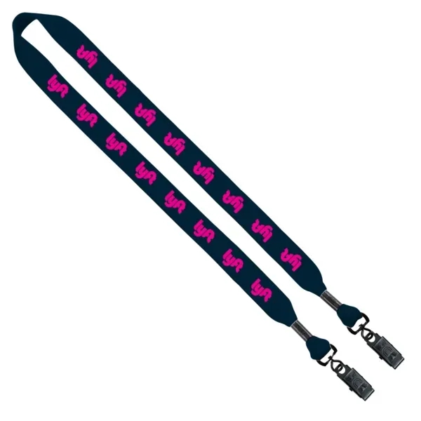 3/4" x 16" knitted cotton double bulldog clip lanyard with silkscreen... from ASI 88060 Snugz/USA Inc / SnugZ USA®