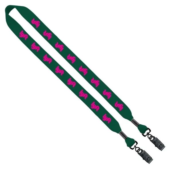 3/4" x 16" knitted cotton double bulldog clip lanyard with silkscreen... from ASI 88060 Snugz/USA Inc / SnugZ USA®