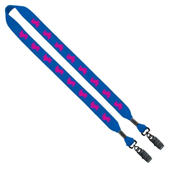 3/4" x 16" knitted cotton double bulldog clip lanyard with silkscreen... from ASI 88060 Snugz/USA Inc / SnugZ USA®