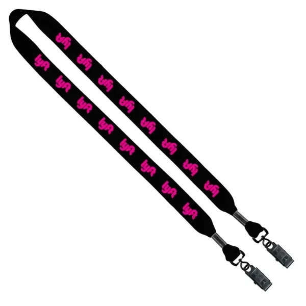 3/4" x 16" knitted cotton double bulldog clip lanyard with silkscreen... from ASI 88060 Snugz/USA Inc / SnugZ USA®
