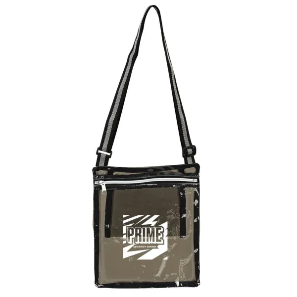 9" x 10" clear crossbody bag with adjustable strap and inside... from ASI 88060 Snugz/USA Inc