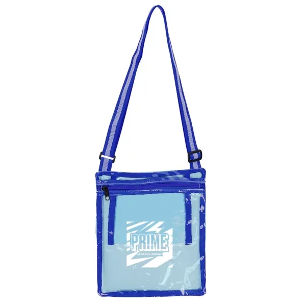 9" x 10" clear crossbody bag with adjustable strap and inside... from ASI 88060 Snugz/USA Inc