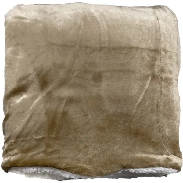 Soft Plush Blanket with Pillowy Soft Sherpa Underside. 50in x 60".... from ASI 79750 Pro Towels / Palmetto Blanket Company