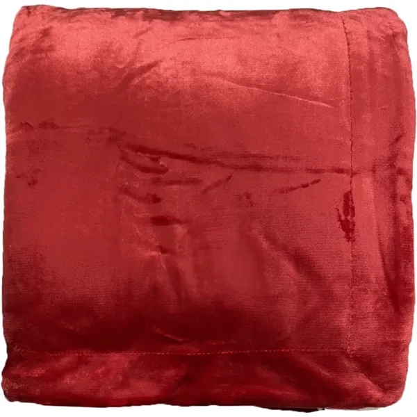 Soft Plush Blanket with Pillowy Soft Sherpa Underside. 50in x 60".... from ASI 79750 Pro Towels / Palmetto Blanket Company