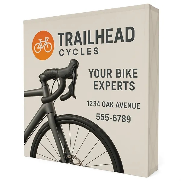 Seamless pop-up display with tool-free setup and a reusable fabric graphic... from ASI 94105 Visual Textile Resource