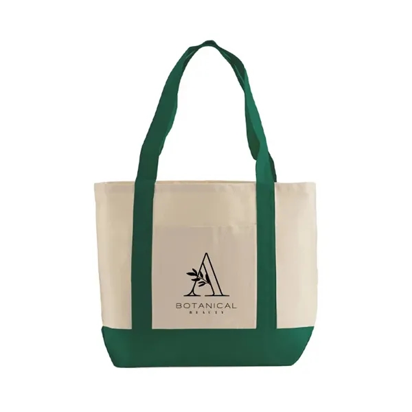 Spacious 10 oz cotton tote with large front pocket and shoulder... from ASI 67557 LimeLight Ent / Limelight USA