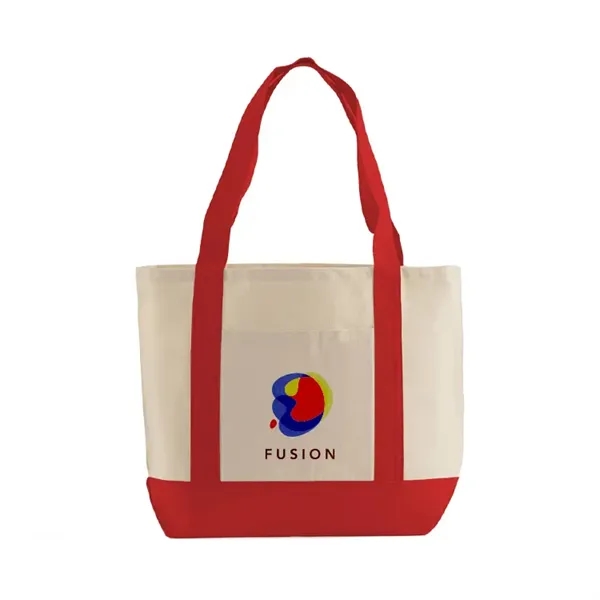 Spacious 10 oz cotton tote with large front pocket and shoulder... from ASI 67557 LimeLight Ent / Limelight USA
