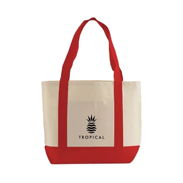 Spacious 10 oz cotton tote with large front pocket and shoulder... from ASI 67557 LimeLight Ent / Limelight USA