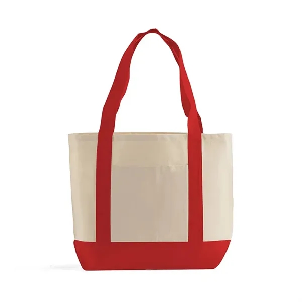 Spacious 10 oz cotton tote with large front pocket and shoulder... from ASI 67557 LimeLight Ent / Limelight USA