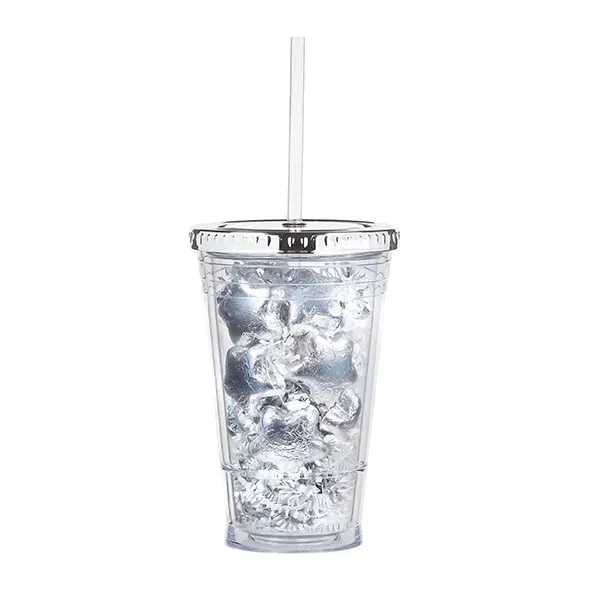 Double wall insulated plastic 16 ounce tumblers with metallic lid, drinking... from ASI 57800 Gordon Sinclair / Gordon Sinclair®