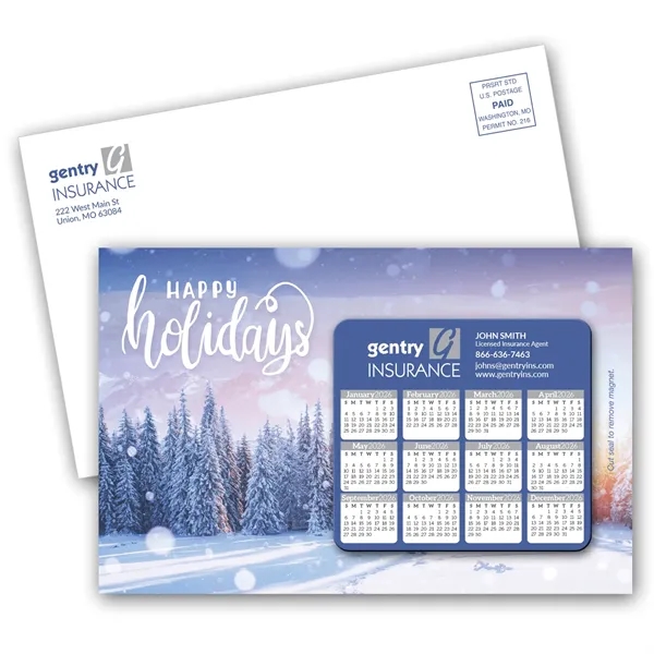 SuperSeal laminated magnetic greeting card with one-year calendar.... from ASI 68507 The Magnet Group / Magnet LLC™
