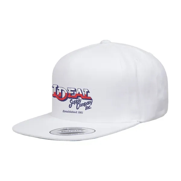 Structured, high-profile, five-panel wool blend snapback cap with 3 3/4" crown,... from ASI 88060 Snugz/USA Inc / Sweda®