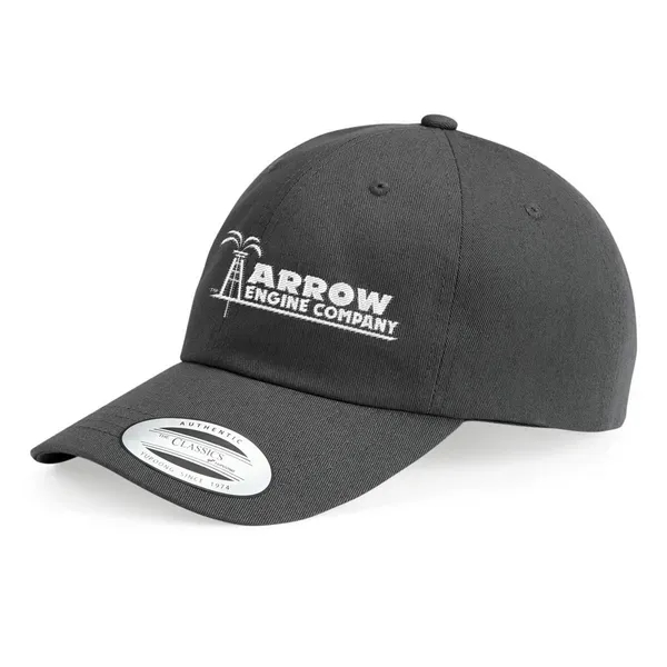 Unstructured, low-profile, six-panel Dad's cap with Permacurv® visor, buckle closure with... from ASI 88060 Snugz/USA Inc / Sweda®