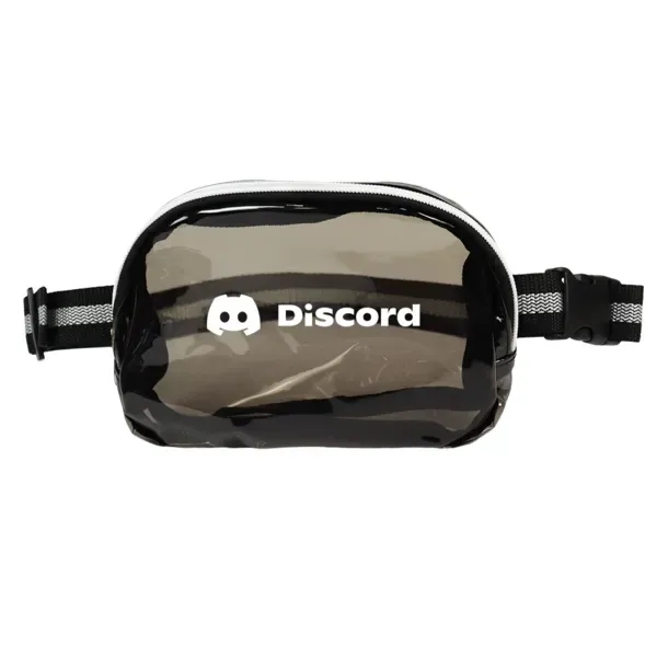 Clear belt bag with zippered main compartment and adjustable two-color webbing... from ASI 88060 Snugz/USA Inc