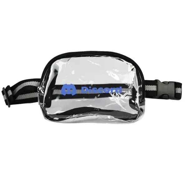 Clear belt bag with zippered main compartment and adjustable two-color webbing... from ASI 88060 Snugz/USA Inc