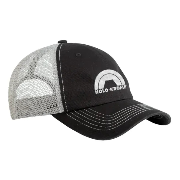 Unstructured, low-profile, six-panel 100% cotton cap with washed polyester mesh back,... from ASI 88060 Snugz/USA Inc / Sweda®