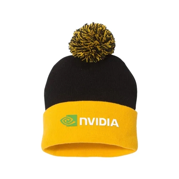 100% acrylic knit beanie topped with pom-pom.... from ASI 88060 Snugz/USA Inc / Sweda®