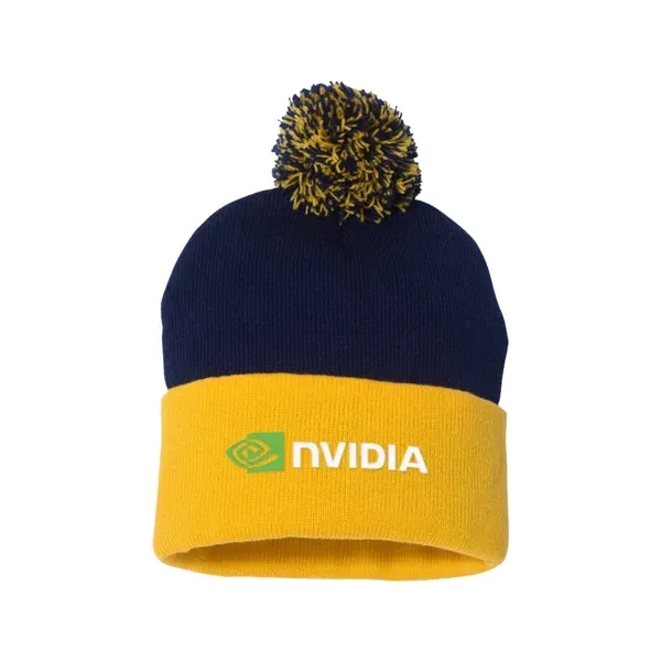100% acrylic knit beanie topped with pom-pom.... from ASI 88060 Snugz/USA Inc / Sweda®