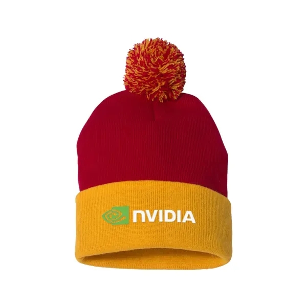 100% acrylic knit beanie topped with pom-pom.... from ASI 88060 Snugz/USA Inc / Sweda®