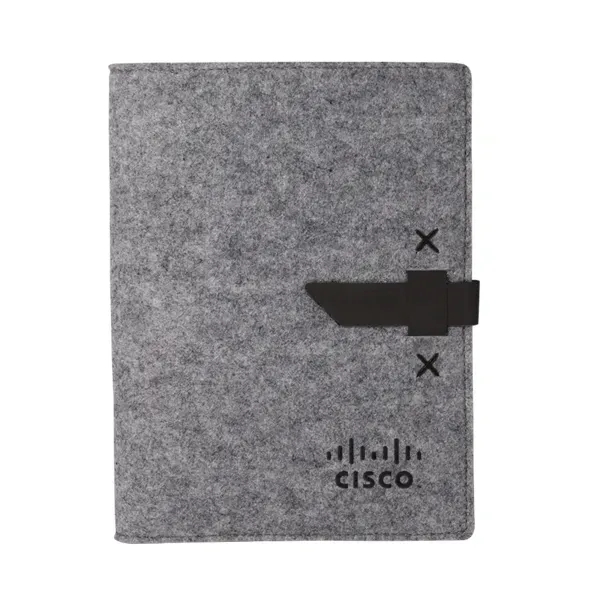 9 1/2" x 12 1/2" x 3/4" felt padfolio with leather... from ASI 88060 Snugz/USA Inc / SnugZ USA®