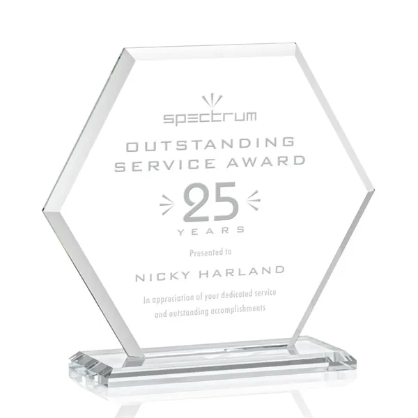 The Barnett Award features a beautifully beveled Starfire Crystal Hexagon mounted... from ASI 84592 St Regis Group / St Regis