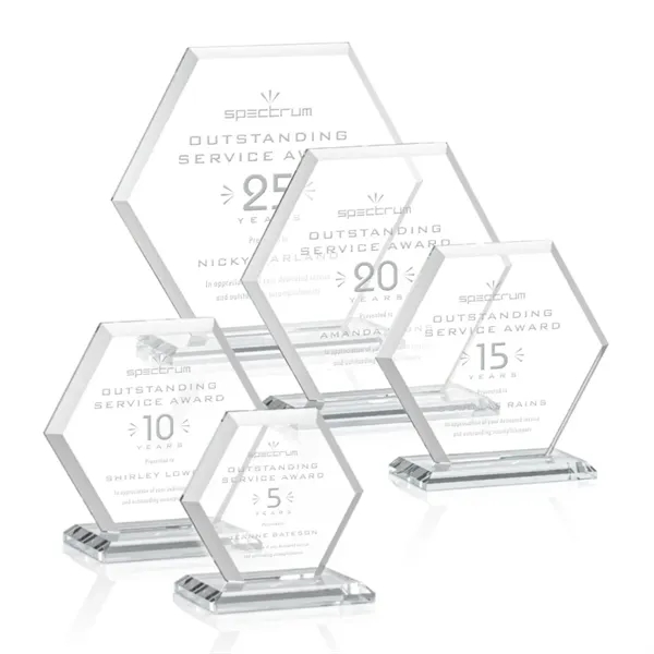The Barnett Award features a beautifully beveled Starfire Crystal Hexagon mounted... from ASI 84592 St Regis Group / St Regis