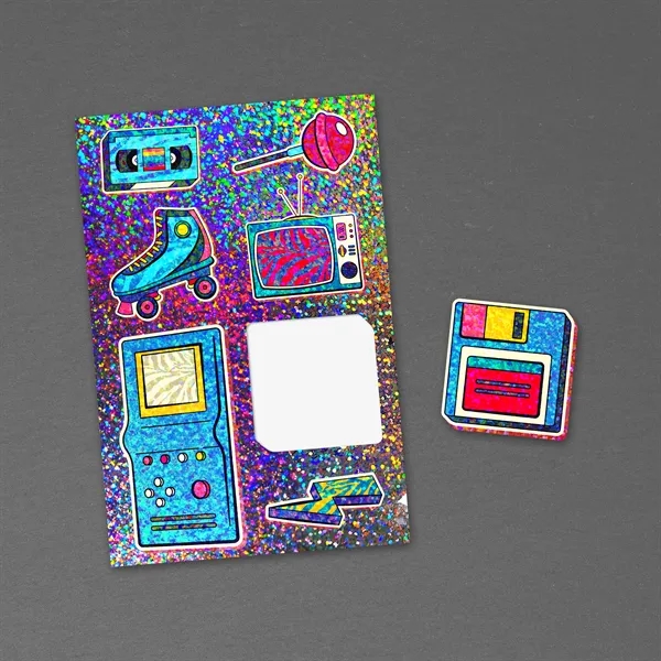 Full color 4" x 6" glitter sticker sheet.... from ASI 90807 Tekweld