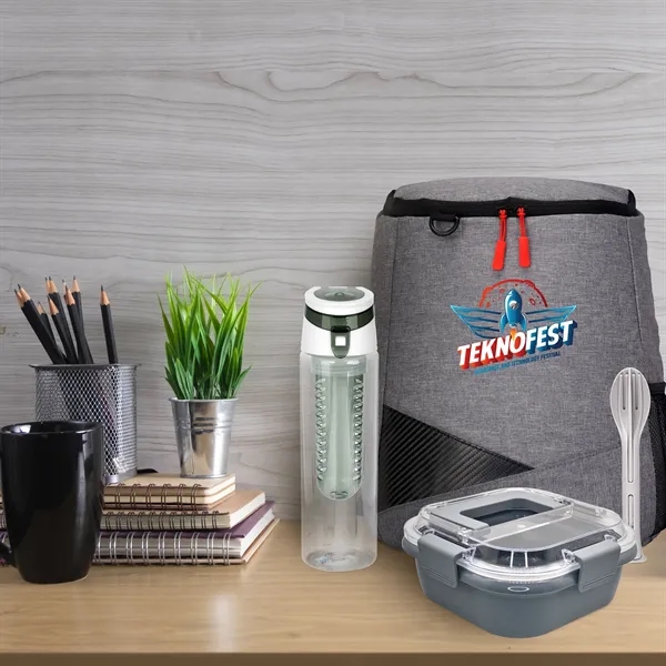 Trendy Lunch Box & Utensil Backpack Set... from ASI 30208 A P Specialties / AP Specialties