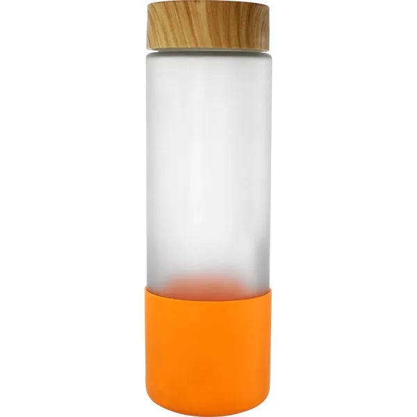 Bamboo Pattern 22 oz. Frosted Glass Grip Bottle... from ASI 30208 A P Specialties / AP Specialties