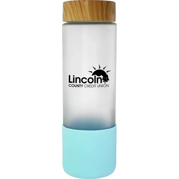 Bamboo Pattern 22 oz. Frosted Glass Grip Bottle... from ASI 30208 A P Specialties / AP Specialties