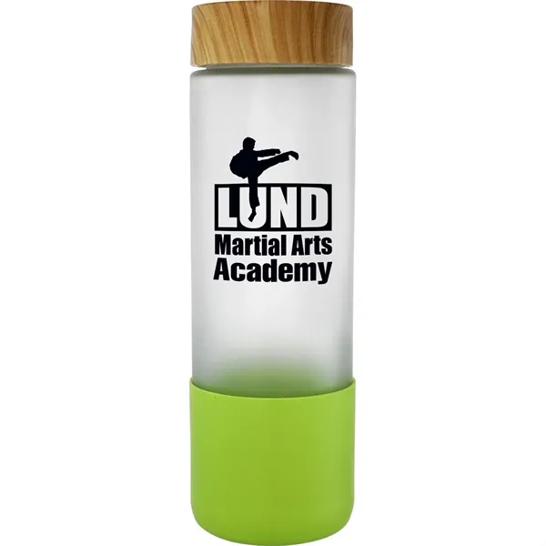 Bamboo Pattern 22 oz. Frosted Glass Grip Bottle... from ASI 30208 A P Specialties / AP Specialties