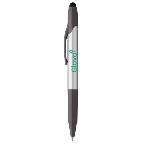 Trinity II stylus cap twist-action pen with a grip section and... from ASI 88060 Snugz/USA Inc / Sweda®