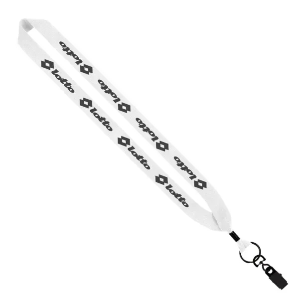1" x 16" knitted cotton lanyard with metal crimp and metal... from ASI 88060 Snugz/USA Inc / SnugZ USA®