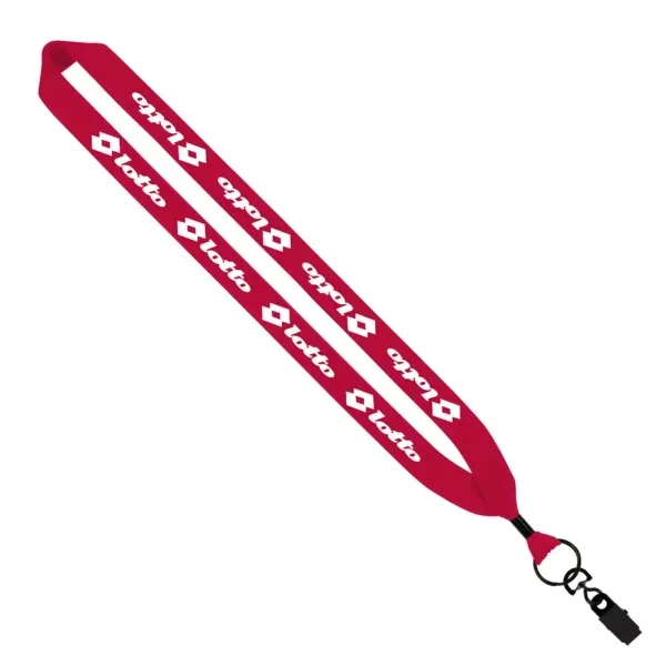 1" x 16" knitted cotton lanyard with metal crimp and metal... from ASI 88060 Snugz/USA Inc / SnugZ USA®