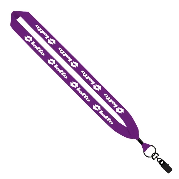 1" x 16" knitted cotton lanyard with metal crimp and metal... from ASI 88060 Snugz/USA Inc / SnugZ USA®