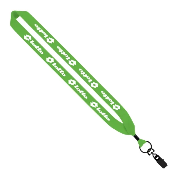 1" x 16" knitted cotton lanyard with metal crimp and metal... from ASI 88060 Snugz/USA Inc / SnugZ USA®