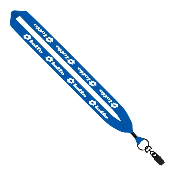 1" x 16" knitted cotton lanyard with metal crimp and metal... from ASI 88060 Snugz/USA Inc / SnugZ USA®