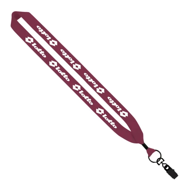 1" x 16" knitted cotton lanyard with metal crimp and metal... from ASI 88060 Snugz/USA Inc / SnugZ USA®